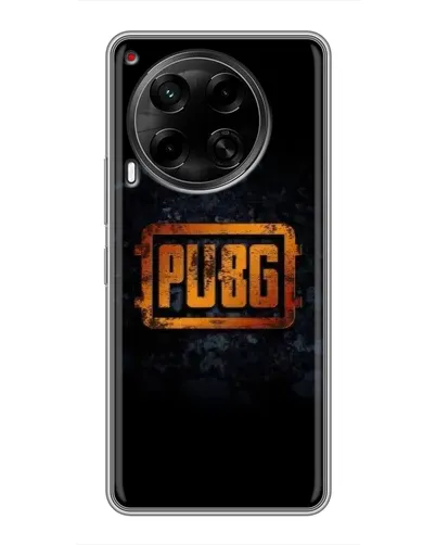 Чехол для TECNO Camon 30 (CL6) с картинкой «PUBG — золотой логотип»
