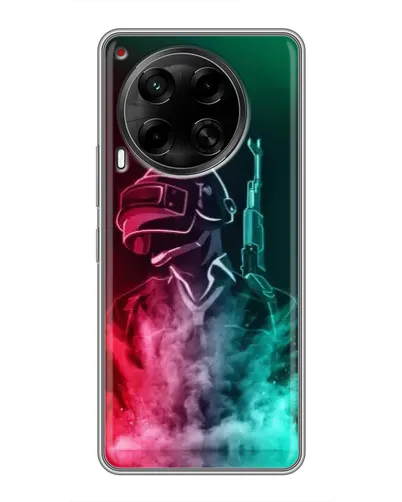 Чехол для TECNO Camon 30 (CL6) с картинкой «PUBG — огненный воин»