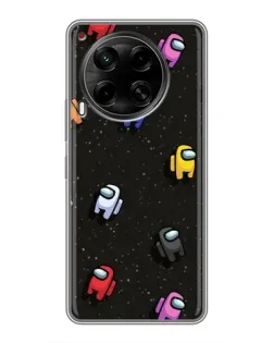 Чехол для TECNO Camon 30 (CL6) с картинкой «Космический паттерн Among Us»