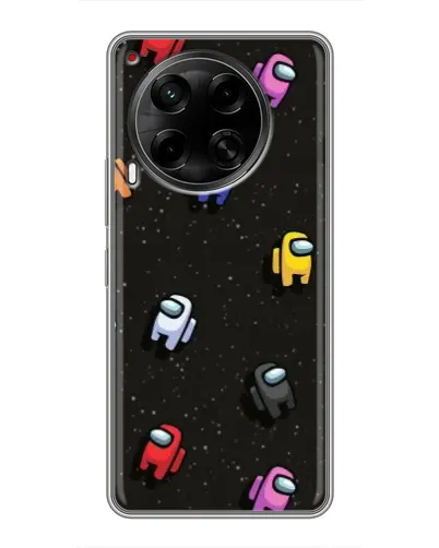 Чехол для TECNO Camon 30 (CL6) с картинкой «Космический паттерн Among Us»