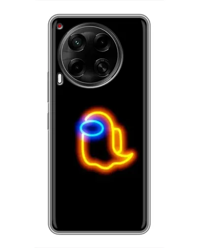 Чехол для TECNO Camon 30 (CL6) с картинкой «Among Us неоновое сияние»