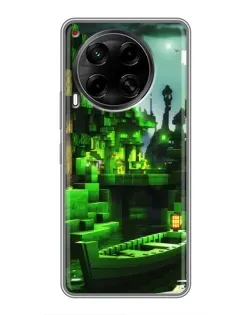 Чехол для TECNO Camon 30 (CL6) с картинкой «Minecraft лесной пейзаж»