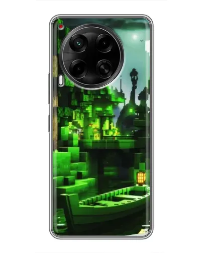Чехол для TECNO Camon 30 (CL6) с картинкой «Minecraft лесной пейзаж»