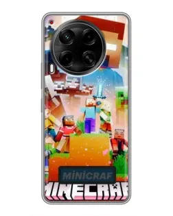 Чехол для TECNO Camon 30 (CL6) с картинкой «Minecraft герои игры»