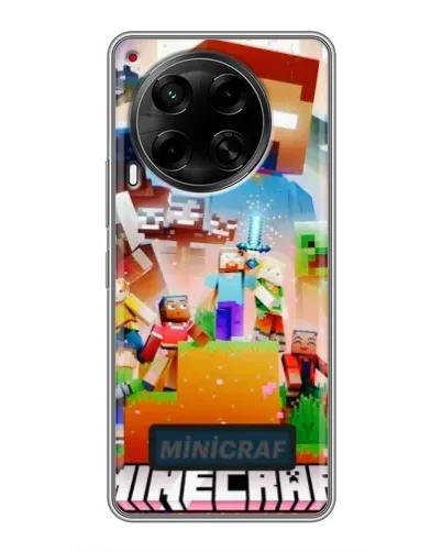 Чехол для TECNO Camon 30 (CL6) с картинкой «Minecraft герои игры»