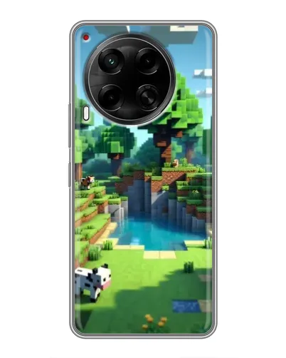 Чехол для TECNO Camon 30 (CL6) с картинкой «Minecraft летний день»