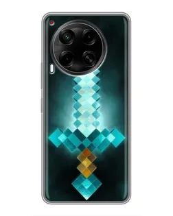 Чехол для TECNO Camon 30 (CL6) с картинкой «Алмазный меч неон» Чехол для TECNO Camon 30 (CL6) с картинкой «Алмазный меч неон»