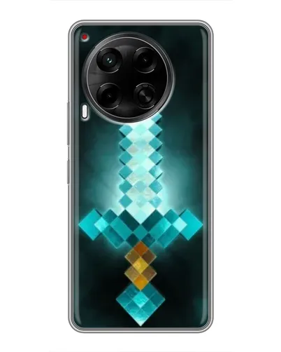Чехол для TECNO Camon 30 (CL6) с картинкой «Алмазный меч неон»