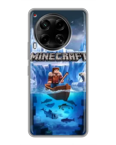 Чехол для TECNO Camon 30 (CL6) с картинкой «Minecraft ледяной мир»