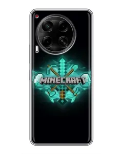 Чехол для TECNO Camon 30 (CL6) с картинкой «Minecraft Diamond лого» Чехол для TECNO Camon 30 (CL6) с картинкой «Minecraft Diamond лого»