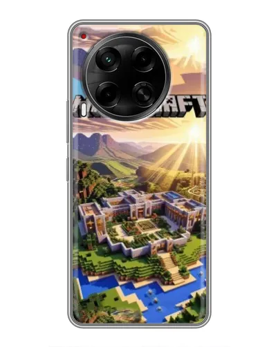 Чехол для TECNO Camon 30 (CL6) с картинкой «Minecraft панорама»