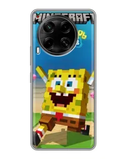 Чехол для TECNO Camon 30 (CL6) с картинкой «Губка Боб Minecraft» Чехол для TECNO Camon 30 (CL6) с картинкой «Губка Боб Minecraft»