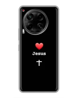 Чехол для TECNO Camon 30 (CL6) с картинкой «Сердце - Jesus» Чехол для TECNO Camon 30 (CL6) с картинкой «Сердце - Jesus»