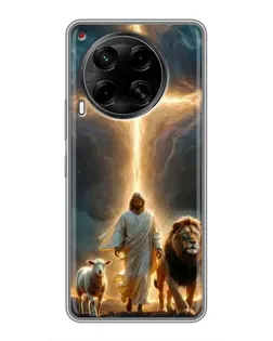 Чехол для TECNO Camon 30 (CL6) с картинкой «Лев Иуды и Свет» Чехол для TECNO Camon 30 (CL6) с картинкой «Лев Иуды и Свет»