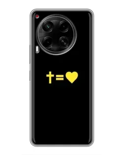 Чохол для TECNO Camon 30 (CL6) з картинкою «Серце та Хрест»