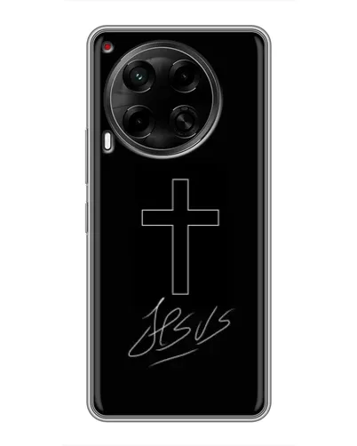 Чехол для TECNO Camon 30 (CL6) с картинкой «Графический крест Jesus» Чехол для TECNO Camon 30 (CL6) с картинкой «Графический крест Jesus»
