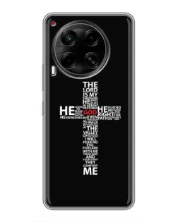 Чехол для TECNO Camon 30 (CL6) с картинкой «Текстовый крест» Чехол для TECNO Camon 30 (CL6) с картинкой «Текстовый крест»