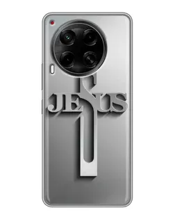 Чехол для TECNO Camon 30 (CL6) с картинкой «Металлический крест Jesus» Чехол для TECNO Camon 30 (CL6) с картинкой «Металлический крест Jesus»