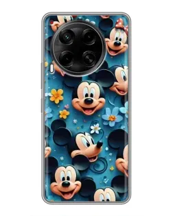 Чехол для TECNO Camon 30 (CL6) с картинкой «Паттерн Микки и Минни»