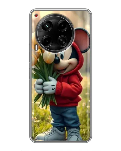 Чехол для TECNO Camon 30 (CL6) с картинкой «Микки с тюльпанами» Чехол для TECNO Camon 30 (CL6) с картинкой «Микки с тюльпанами»