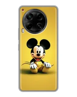 Чехол для TECNO Camon 30 (CL6) с картинкой «Микки на желтом»
