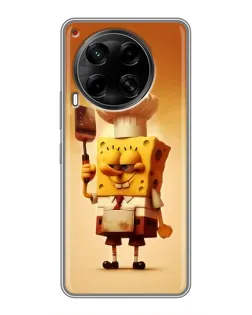 Чехол для TECNO Camon 30 (CL6) с картинкой «Губка Боб повар»