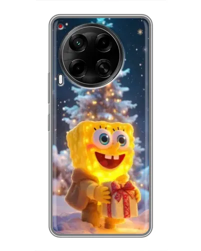 Чехол для TECNO Camon 30 (CL6) с картинкой «Рождественский Спанч Боб» Чехол для TECNO Camon 30 (CL6) с картинкой «Рождественский Спанч Боб»