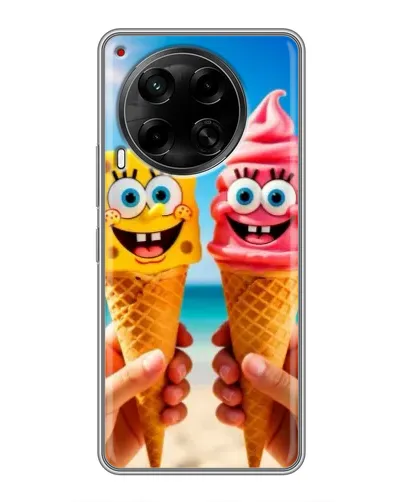 Чехол для TECNO Camon 30 (CL6) с картинкой «Спанч Боб мороженое» Чехол для TECNO Camon 30 (CL6) с картинкой «Спанч Боб мороженое»