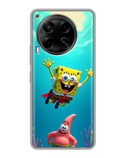 Чехол для TECNO Camon 30 (CL6) с картинкой «Спанч Боб под водой» Чехол для TECNO Camon 30 (CL6) с картинкой «Спанч Боб под водой»
