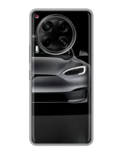 Чехол для TECNO Camon 30 (CL6) с картинкой «Tesla Model S Look»