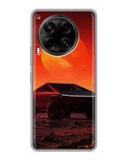 Чехол для TECNO Camon 30 (CL6) с картинкой «Cybertruck на Марсе»