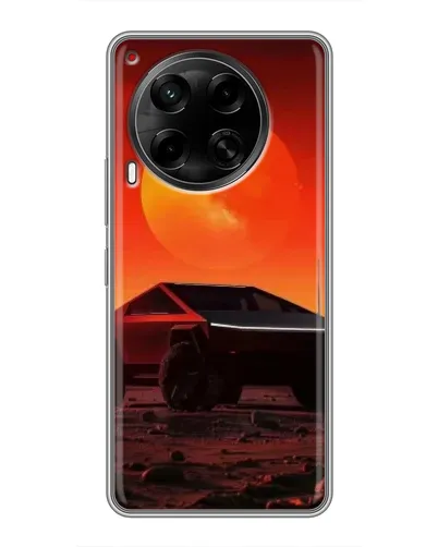 Чехол для TECNO Camon 30 (CL6) с картинкой «Cybertruck на Марсе»