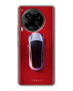 Чехол для TECNO Camon 30 (CL6) с картинкой «Tesla Top View»