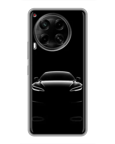Чехол для TECNO Camon 30 (CL6) с картинкой «Силуэт Tesla Night»