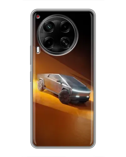 Чехол для TECNO Camon 30 (CL6) с картинкой «Cybertruck в пустыне»