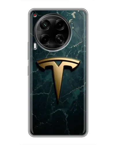 Чехол для TECNO Camon 30 (CL6) с картинкой «Мраморная Tesla Gold»