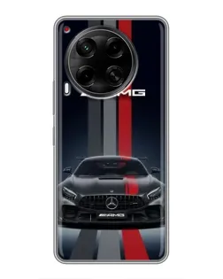 Чехол для TECNO Camon 30 (CL6) с картинкой «Mercedes — белый карбон»
