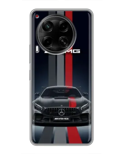 Чехол для TECNO Camon 30 (CL6) с картинкой «Mercedes — белый карбон»