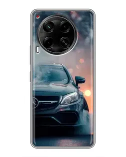 Чехол для TECNO Camon 30 (CL6) с картинкой «Mercedes — ночной город»