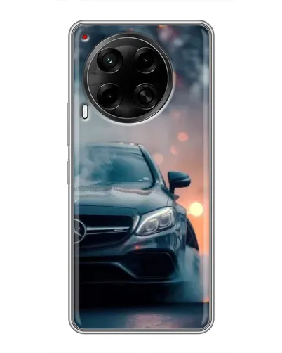 Чехол для TECNO Camon 30 (CL6) с картинкой «Mercedes — ночной город»