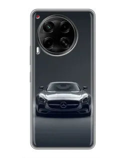 Чехол для TECNO Camon 30 (CL6) с картинкой «Mercedes на черном»