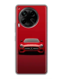 Чехол для TECNO Camon 30 (CL6) с картинкой «Красный Mercedes AMG»