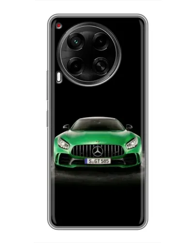 Чехол для TECNO Camon 30 (CL6) с картинкой «Mercedes — неоновый лого»