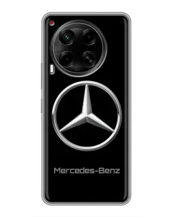 Чехол для TECNO Camon 30 (CL6) с картинкой «Mercedes Silver Logo»