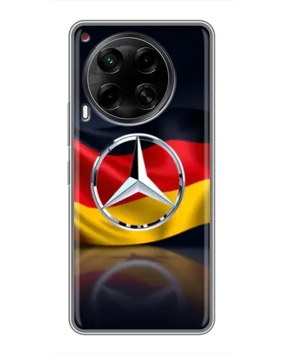 Чехол для TECNO Camon 30 (CL6) с картинкой «Mercedes — флаг Германии»