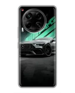 Чехол для TECNO Camon 30 (CL6) с картинкой «Темный Mercedes AMG»