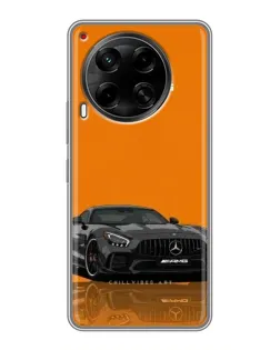 Чехол для TECNO Camon 30 (CL6) с картинкой «Оранжевый Mercedes AMG»
