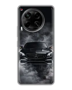 Чехол для TECNO Camon 30 (CL6) с картинкой «Mercedes в дыму»