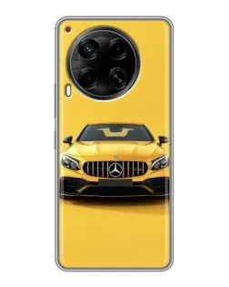 Чехол для TECNO Camon 30 (CL6) с картинкой «Желтый Mercedes GT»