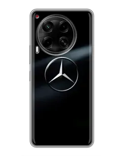 Чехол для TECNO Camon 30 (CL6) с картинкой «Mercedes на металле»
